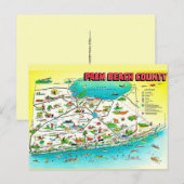 Palm Beach County Karte Postkarte (Vorne/Hinten)