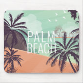Palm Beach Ferienanlage in sanften Farben Mousepad (Vorne)