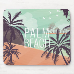 Palm Beach Ferienanlage in sanften Farben Mousepad