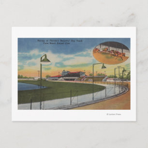 Palm Beach, FL - Kennel Club, Dog Racing Track Postkarte