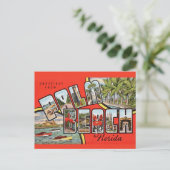 Palm Beach FL Postkarte (Stehend Vorderseite)
