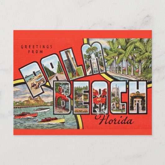 Palm Beach FL Postkarte (Vorderseite)