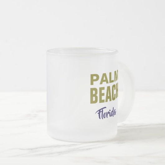 Palm Beach Florida Coffee Mug Mattglastasse (VorderseiteRechts)