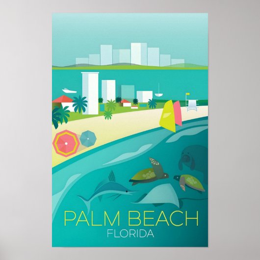 Palm Beach, Florida Druck Poster (Vorne)