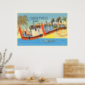 Palm Beach Florida FL Old Vintage Travel Souvenir Poster (Küche)