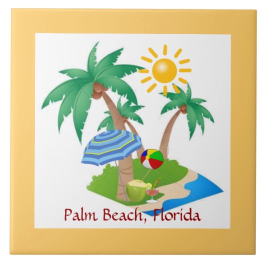 Palm Beach, Florida Fliese (Vorderseite)
