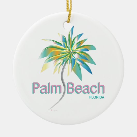 Palm Beach, Florida Keramik Ornament (Vorne)