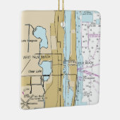 Palm Beach Florida Nautic Chart Keramikornament (Rechts)