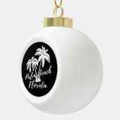 Palm Beach Florida Palm Tree Beach Keramik Kugel-Ornament (Rechts)