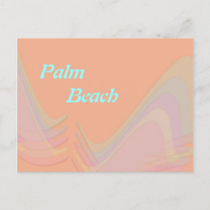 Palm Beach Florida Pastel Wings Postkarte