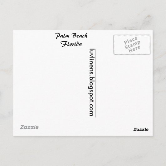 Palm Beach, Florida Postkarte (Rückseite)