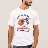 Palm Beach Florida Retro Souvenir Geschenk T-Shirt (Vorderseite)