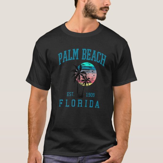Palm Beach Florida Spring Break 2022 Beach Palm Tr T-Shirt (Vorderseite)