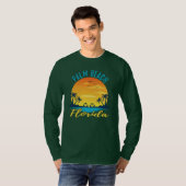 Palm Beach Florida Sunset Retro Urlaub T-Shirt (Vorne ganz)