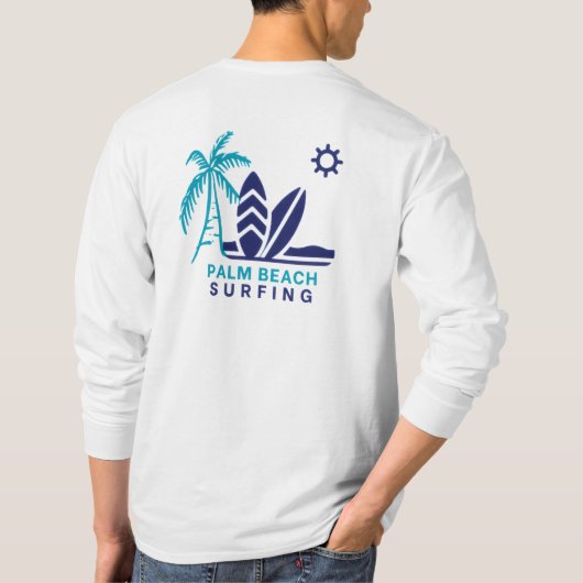 Palm Beach Florida Surfing T - Shirt (Rückseite)
