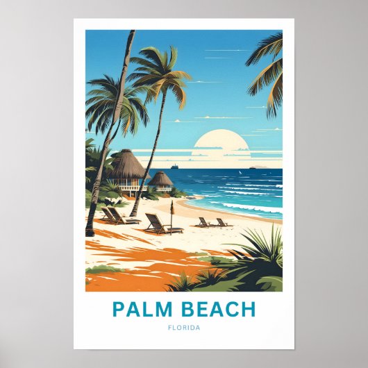 Palm Beach Florida Travel Print Poster (Vorne)