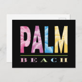 Palm Beach Florida Tropical Travel Postkarte (Vorne/Hinten)
