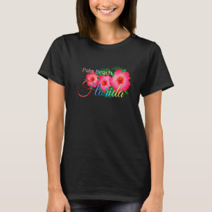 Palm Beach Florida Tropische Blume Familie Vacatio T-Shirt