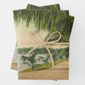 Palm Beach Florida Vintag 1898 Geschenkpapier Set (Beispiel)