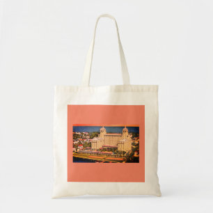 Palm Beach, Florida - Vintage Skyline-Foto Tragetasche
