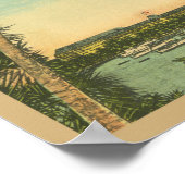 Palm Beach Florida Vintager Tourismus Poster (Ecke)