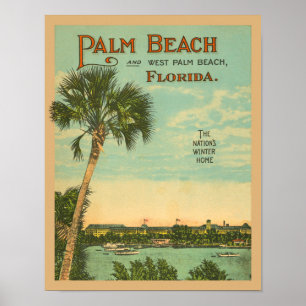 Palm Beach Florida Vintager Tourismus Poster