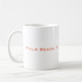 Palm Beach, Florida - Vintages Skyline-Foto Kaffeetasse (Links)