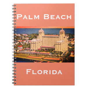 Palm Beach, Florida - Vintages Skyline-Foto Notizblock