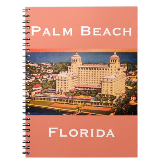 Palm Beach, Florida - Vintages Skyline-Foto Notizblock (Vorderseite)