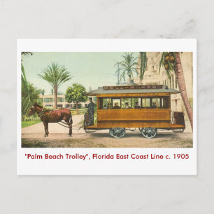 Palm Beach, Florida, Zug Postkarte
