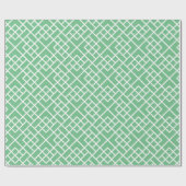 Palm Beach Green Geometric Bamboo Lattice Muster Geschenkpapier (Flach)