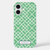 Palm Beach Green Geometric Bamboo Muster Case-Mate iPhone Hülle (Rückseite)