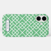 Palm Beach Green Geometric Bamboo Muster Case-Mate iPhone Hülle (Rückseite (Horizontal))