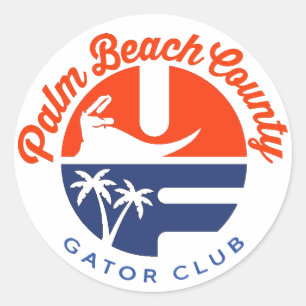 Palm Beach Landkreis Gator Club® Rundaufkleber Runder Aufkleber