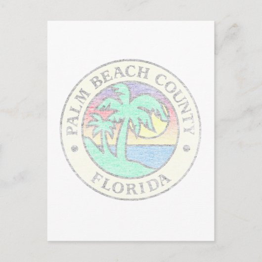 Palm Beach Landkreis Postkarte (Vorderseite)