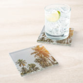 Palm Beach Landschaftliche Aussicht Glasuntersetzer (Schrägansicht)