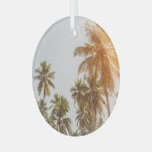 Palm Beach Landschaftliche Aussicht Ornament Aus Glas (Vorderseite links)
