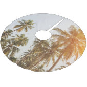 Palm Beach Landschaftliche Aussicht Polyester Weihnachtsbaumdecke (Schrägansicht)
