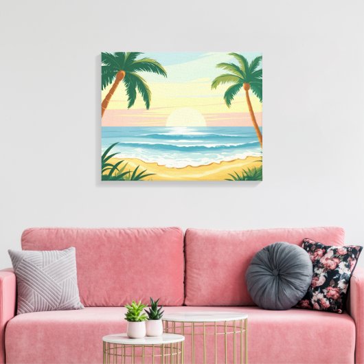 Palm Beach Leinwanddruck (Insitu (Wohnzimmer))