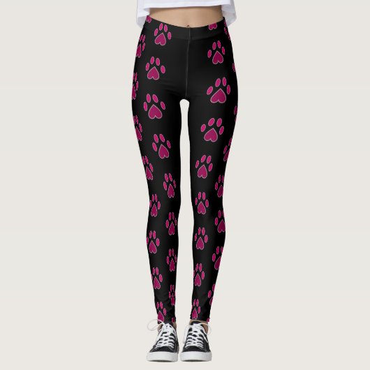 Palm Beach-Miezekatze-Tatzen-doppelter laufender Leggings (Vorderseite)