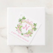 Palm Beach Monogram Wappen Geschenkanhänger (Beispiel)