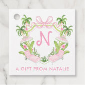 Palm Beach Monogram Wappen Geschenkanhänger (Vorderseite)