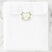 Palm Beach Monogramm-Wappen  Runder Aufkleber (Tasche)
