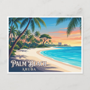 Palm Beach Noord Aruba Postkarte