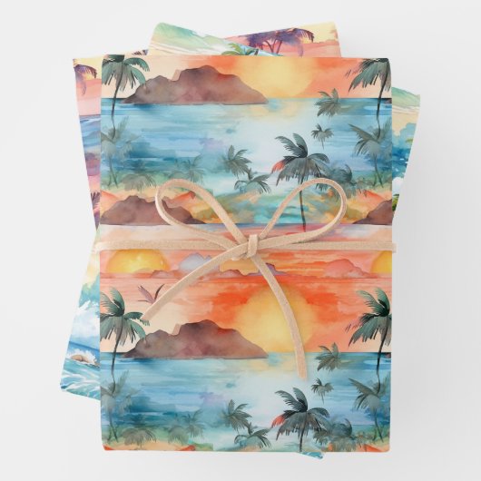 Palm Beach Packpapier Geschenkpapier Set (Beispiel)