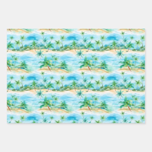 Palm Beach Packpapier Geschenkpapier Set (Vorderseite 3)