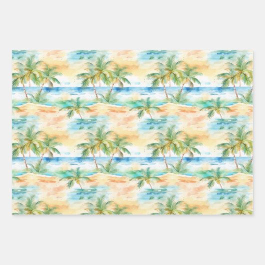 Palm Beach Packpapier Geschenkpapier Set (Vorderseite 2)