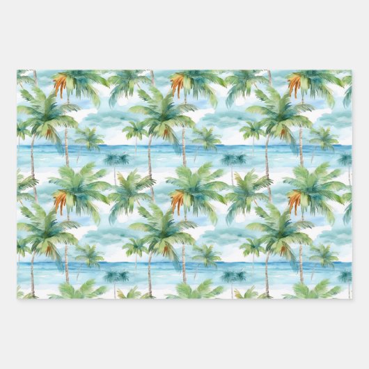 Palm Beach Packpapier Geschenkpapier Set (Vorderseite)
