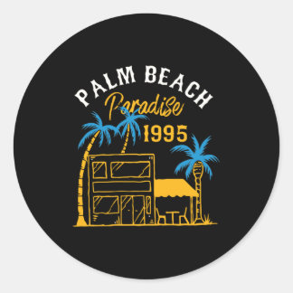 Palm Beach Paradise Runder Aufkleber