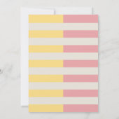 Palm Beach Pastel Stripe Tropical 60th Birthday Einladung (Rückseite)